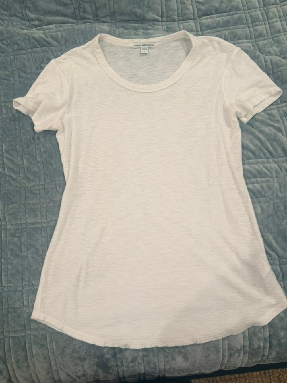 James Perse White Crew Neck Tee - Size 1